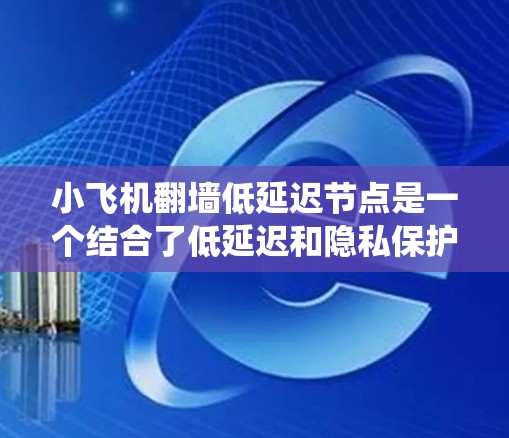 小飞机翻墙低延迟节点是一个结合了低延迟和隐私保护的网络技术，用于绕过网络限制，提供更高效、更安全的网络访问方式。以下是对这一概念的详细分析