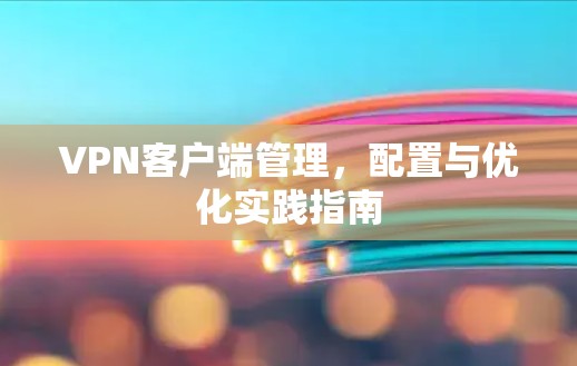 VPN客户端管理，配置与优化实践指南
