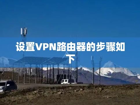 设置VPN路由器的步骤如下