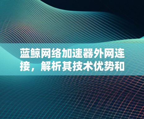 蓝鲸网络加速器外网连接，解析其技术优势和应用场景