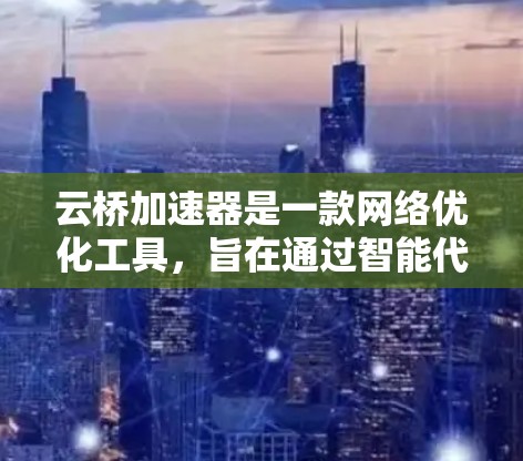 云桥加速器是一款网络优化工具，旨在通过智能代理和加速技术，提升网络连接的速度和稳定性。对于手机端的使用，具体操作步骤如下